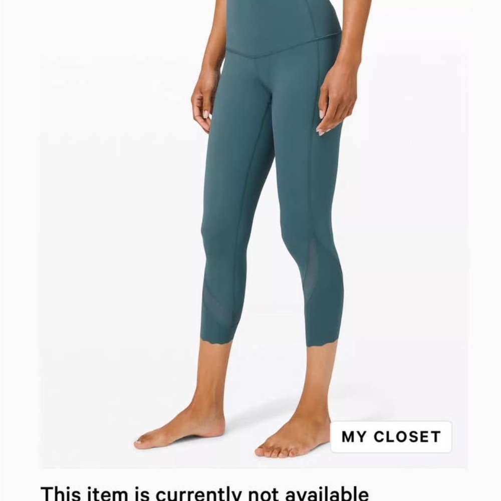 Lululemon Athletica Wunder Under 25'' Scalloped Hem High-Waisted Leggings